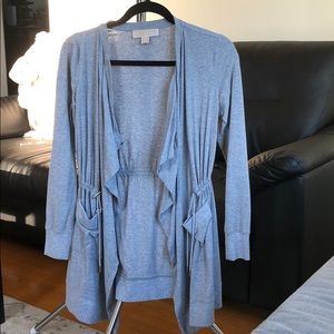 Michael Kors Draped Cardigan in Grey, XS